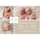 Pink Medallion Twins Photo Birth Announcements Image 6 of 6